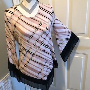 Alfani Long Bell Sleeve Scoop Neck Blouse